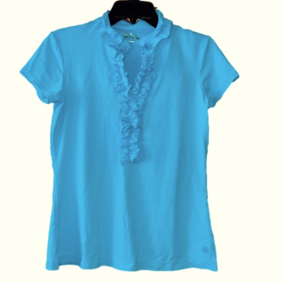 Lilly Pulitzer Tops - NWT Lilly Pulitzer Luxletic ruffle polo